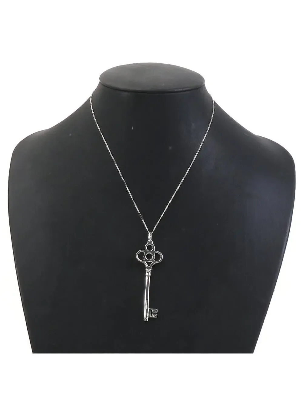 Auth Tiffany&Co. Crown Key Necklace #293882T24B